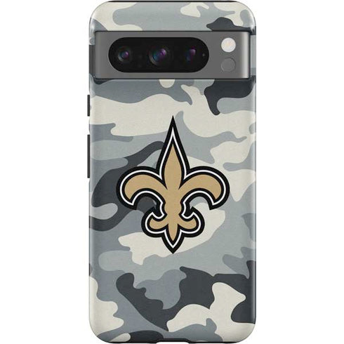NFL New Orleans Saints Camo Google Pixel 8 Pro Impact Case